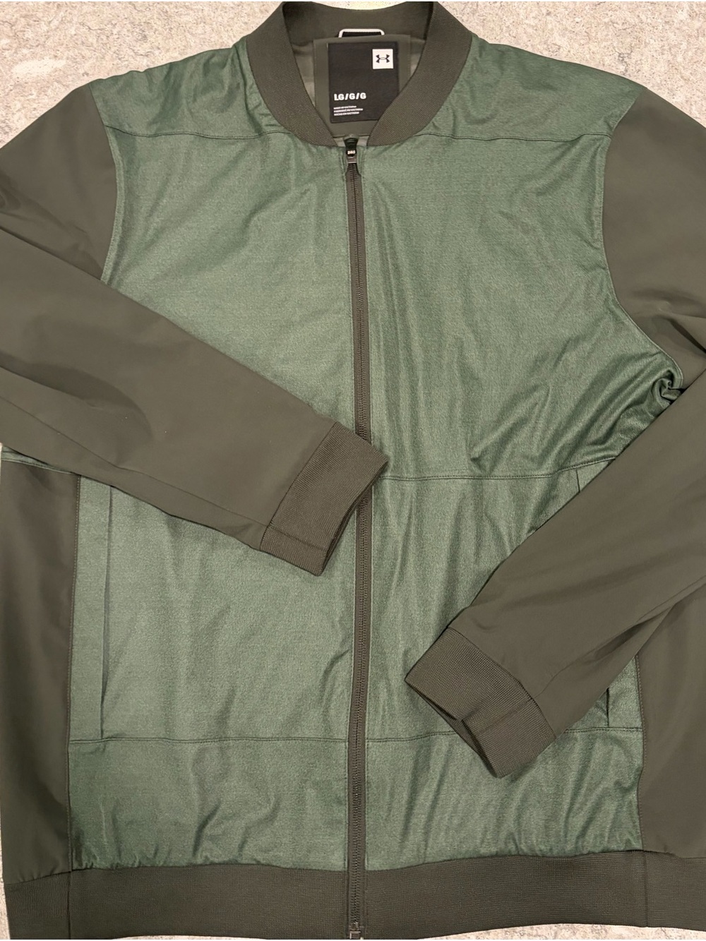 Under Armour Men's Olive Green Gor-Tex Infinium Windstopper Bomber Jacket-Large